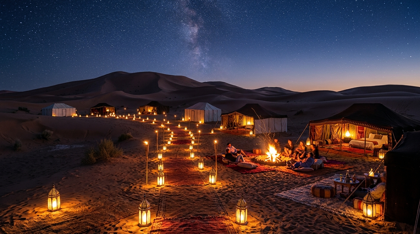 Luxury Glamping Desert Camp under the Sahara Stars